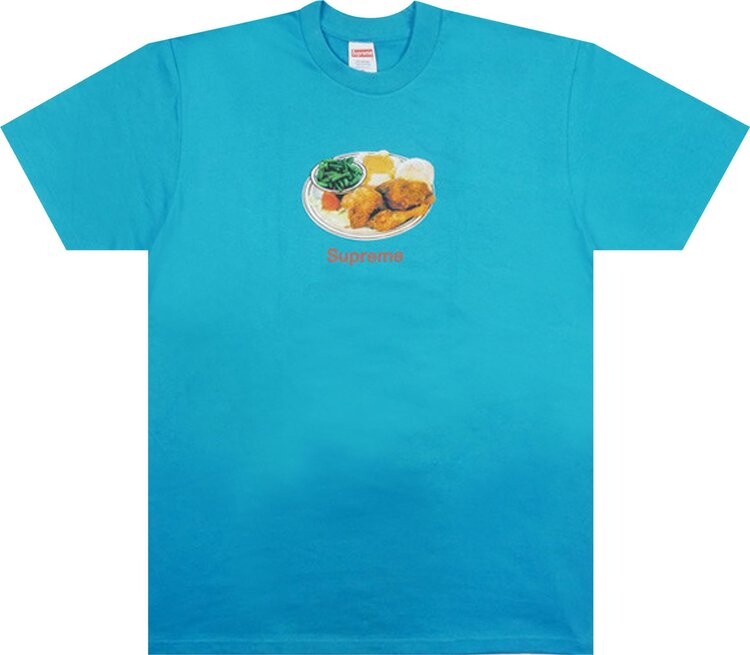 

Футболка Supreme Chicken Dinner Tee 'Cyan', синий