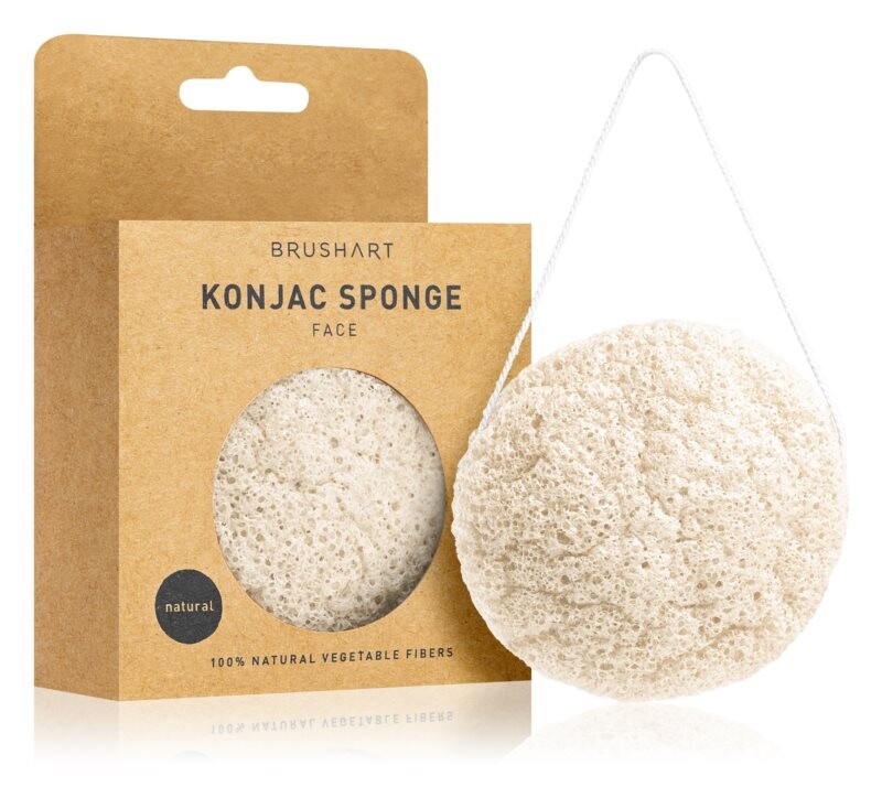

Мягко отшелушивающая губка для лица BrushArt Home Salon Konjac sponge