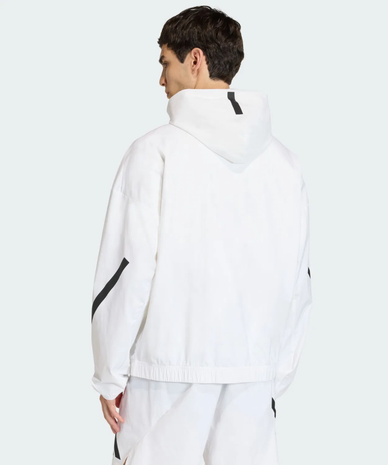 Мужская куртка-трактор с капюшоном, Z.N.E. Woven Track Top Adidas, White — фото 2