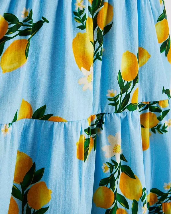 Детское платье для девочек с принтом Lemon Aqua, синий — фото 3