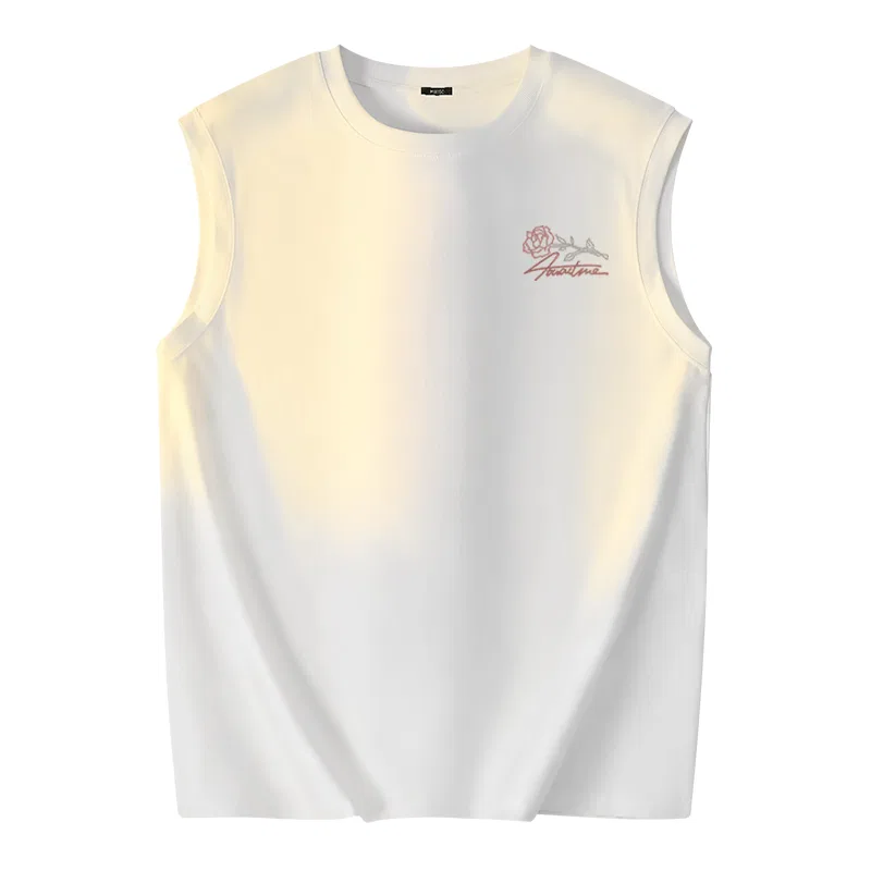 Детский топ-майка без рукавов MINISO, [40° Refreshing]White (English Rose Chest Logo)