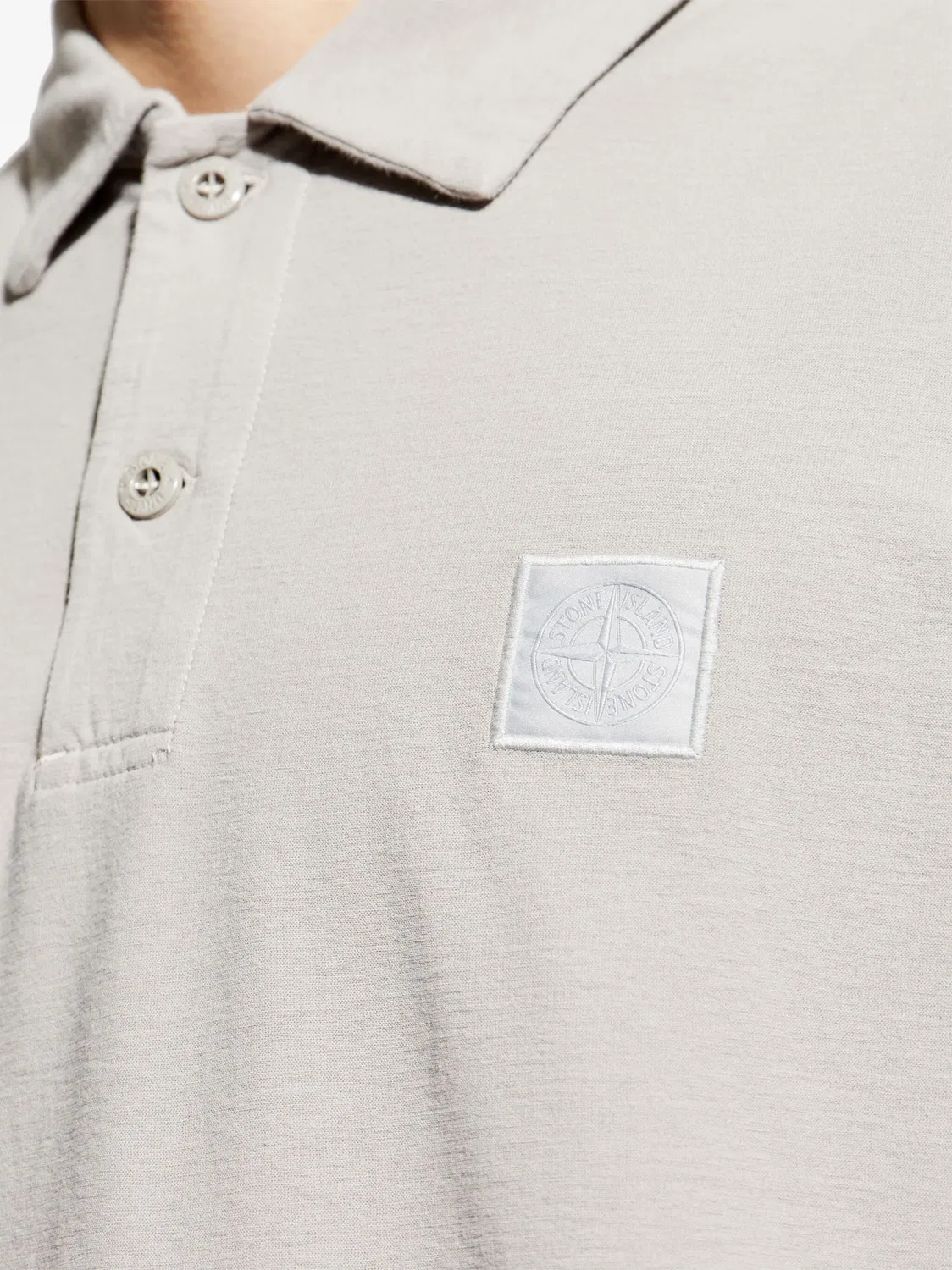 Поло из джерси Stone Island, серый — фото 2