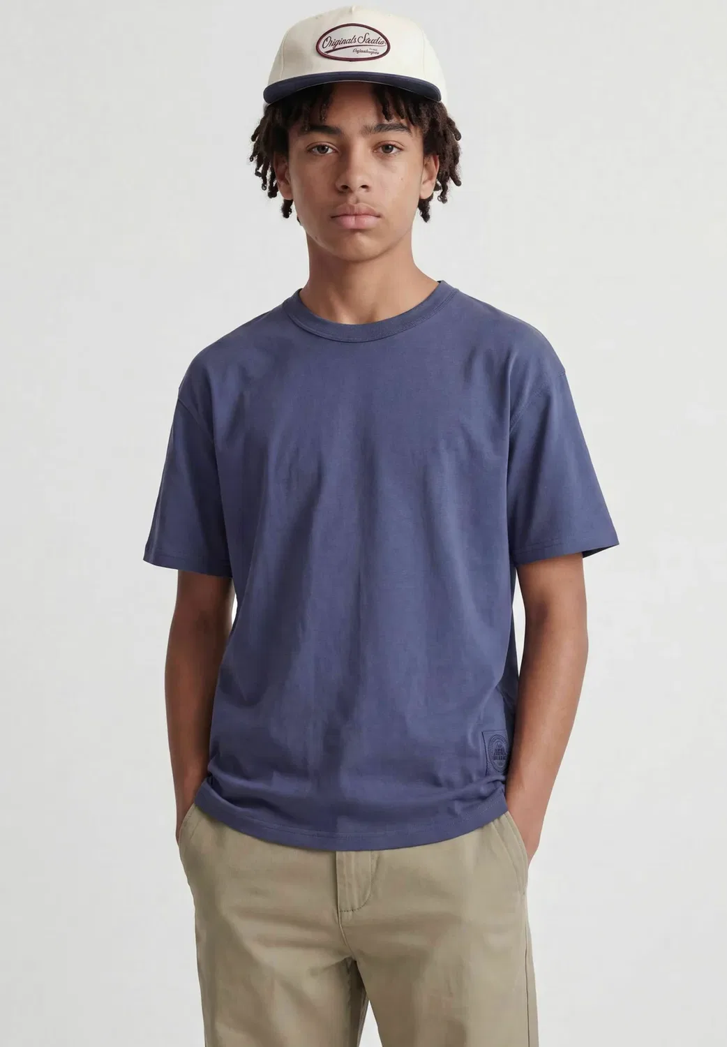 Футболка с принтом на спине, футболка для мальчиков - футболка с принтом Jack & Jones Junior, Crown Blue — фото 3