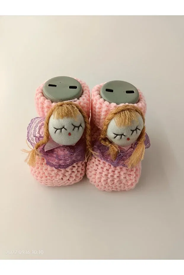 Детские пинетки для девочек вязаные Nayinoms, Light Pink