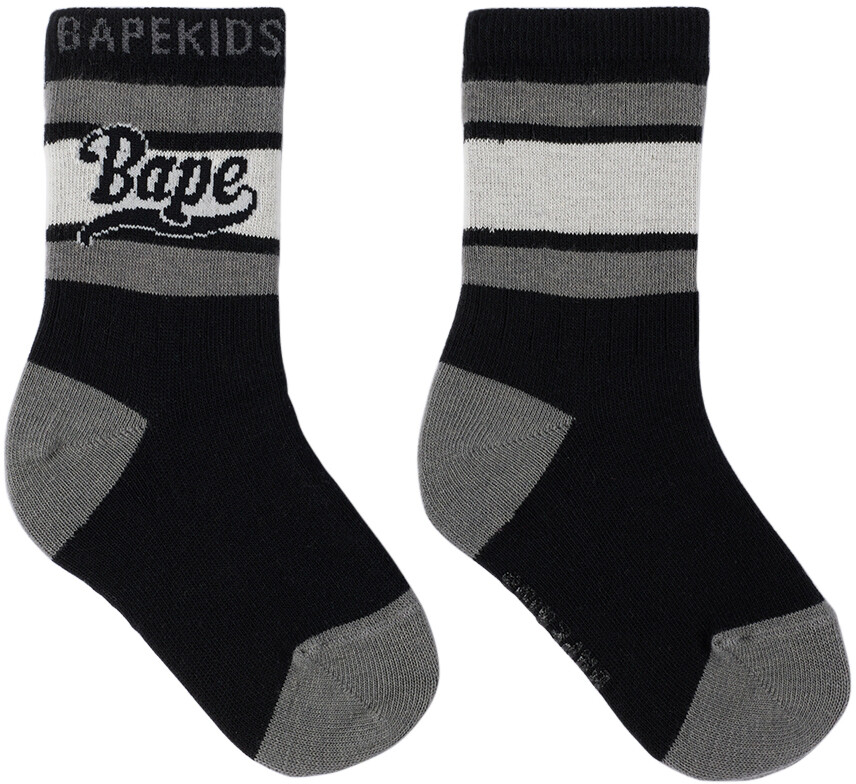 

Детские черные носки Bape Line, Черный, Детские черные носки Bape Line