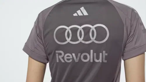 Женское джерси с коротким рукавом Audi Revolut F1 Team Driver Jersey Replica Adidas Performance, серый металлик — фото 2