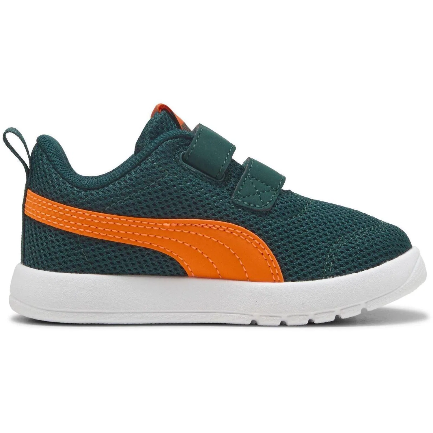 Детские кроссовки с сетчатым верхом Puma Courtflex V3 Mesh Inf Clyde Royal-puma W, Grun — фото 3