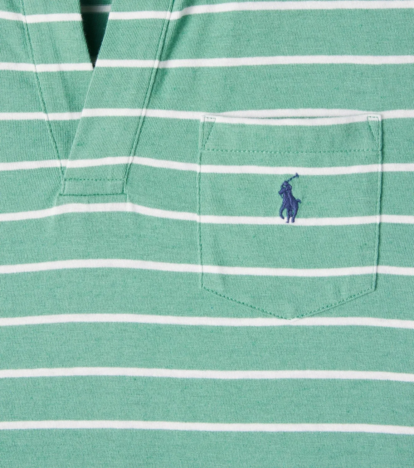 Поло из хлопка и льна в полоску Polo Ralph Lauren Kids, зеленый — фото 3