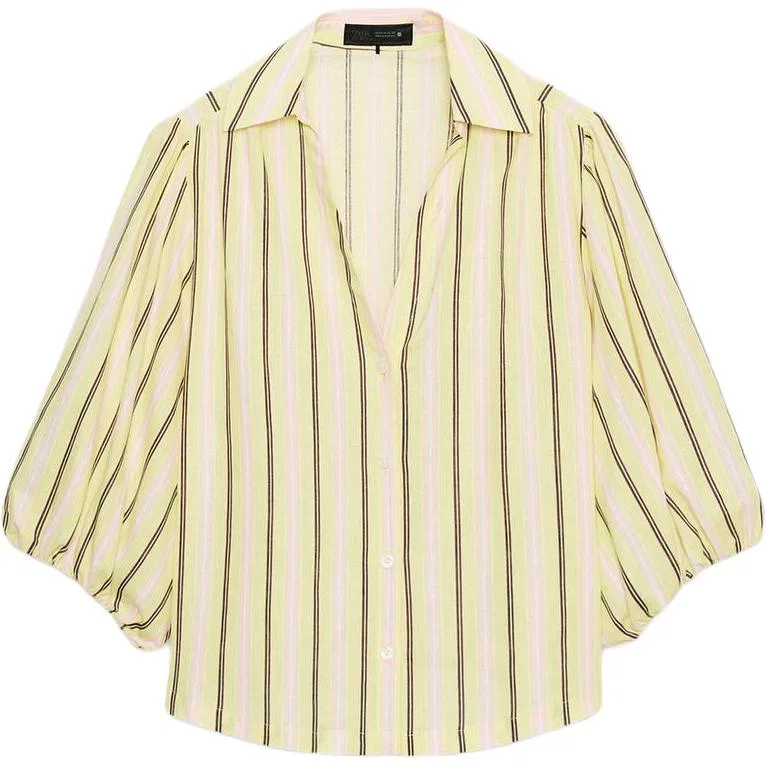 Женская рубашка с лацканами Multicolor ZARA, Multicolor