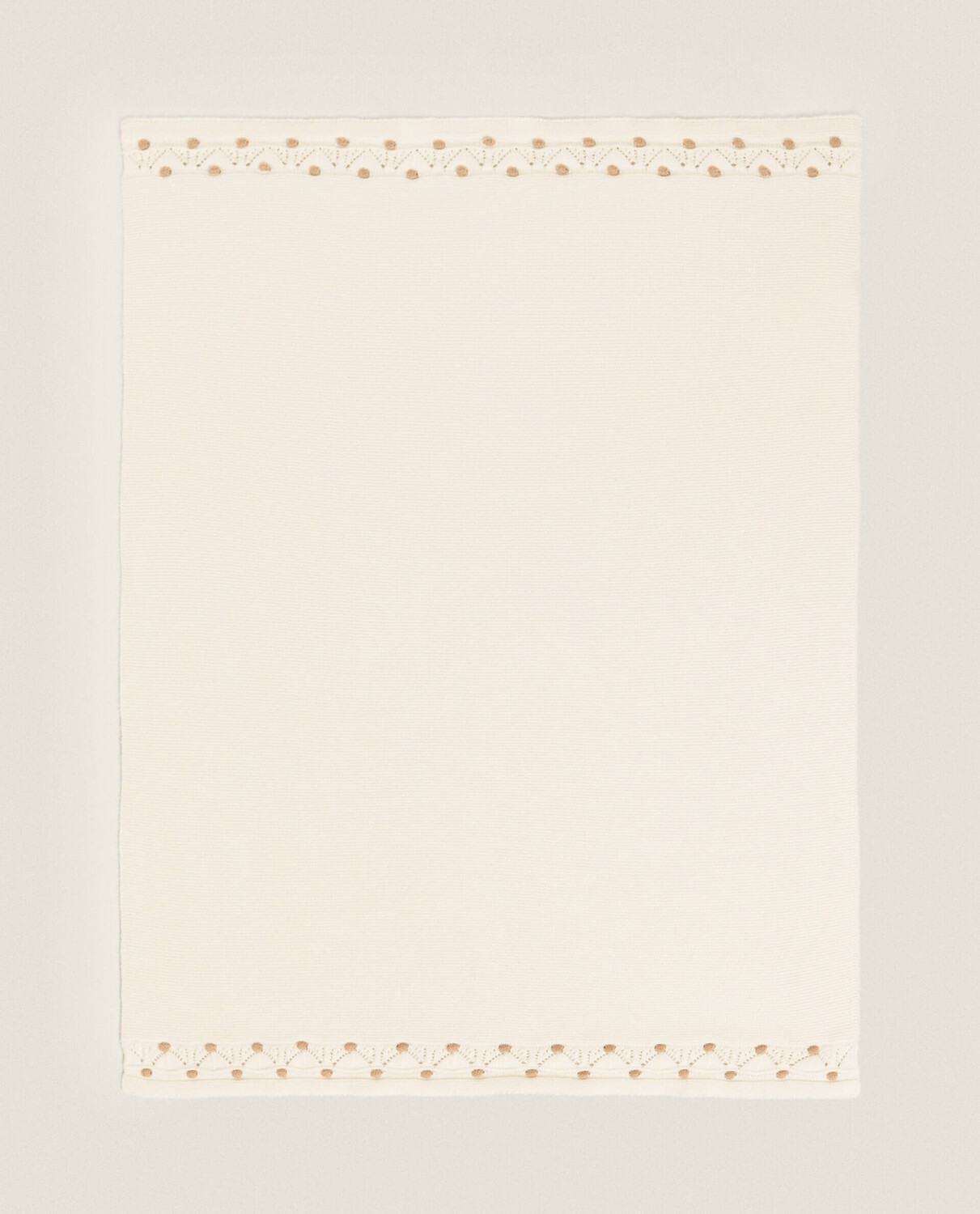 

Одеяло Zara Home Knit With Border, экрю