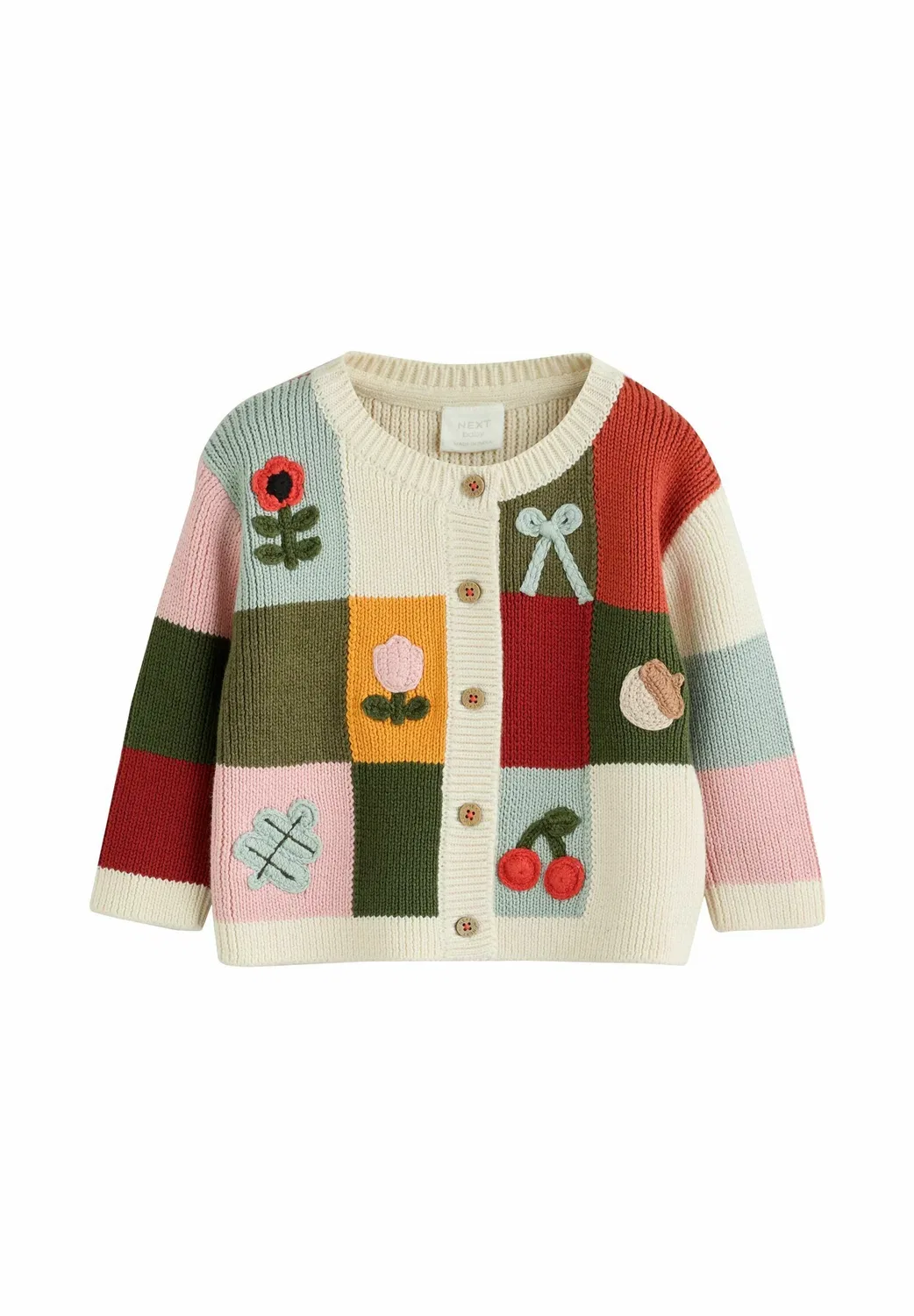 Кардиган стандартного кроя Next, Patchwork Autumnal Crochet Baby
