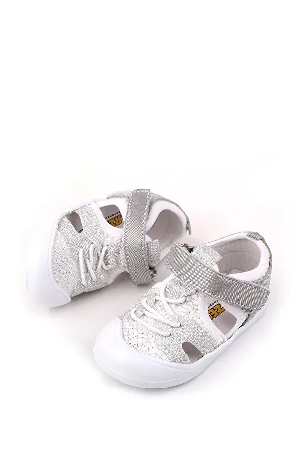 Детские ортопедические туфли для девочек Walkenzo, White-Grey — фото 4