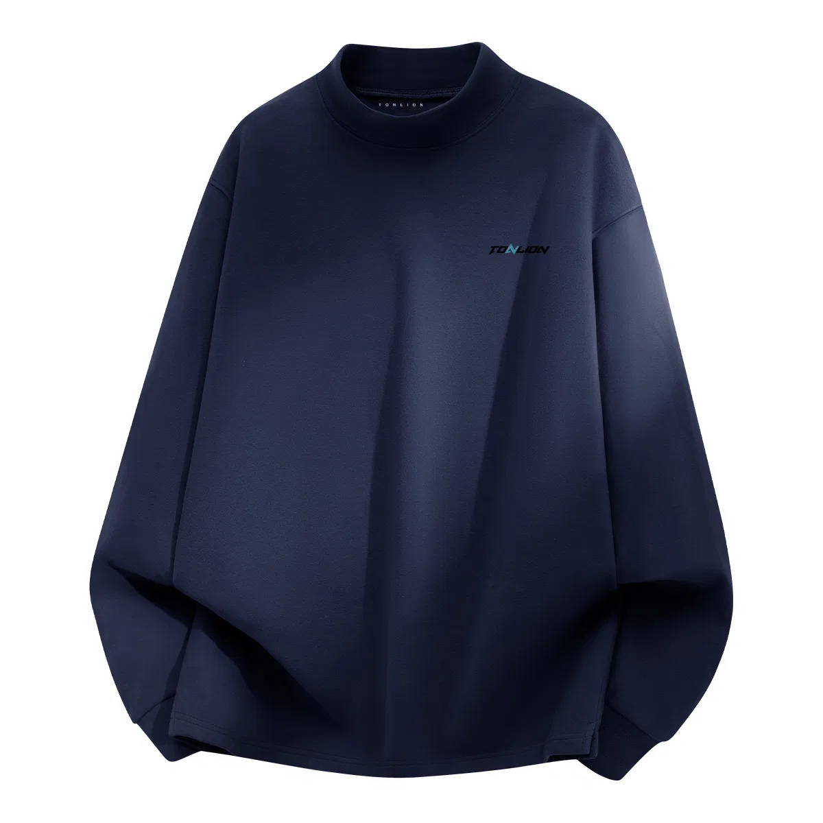 Детское футболка с высоким воротом из микрофлиса Tonlion, Цвет: Heather Navy