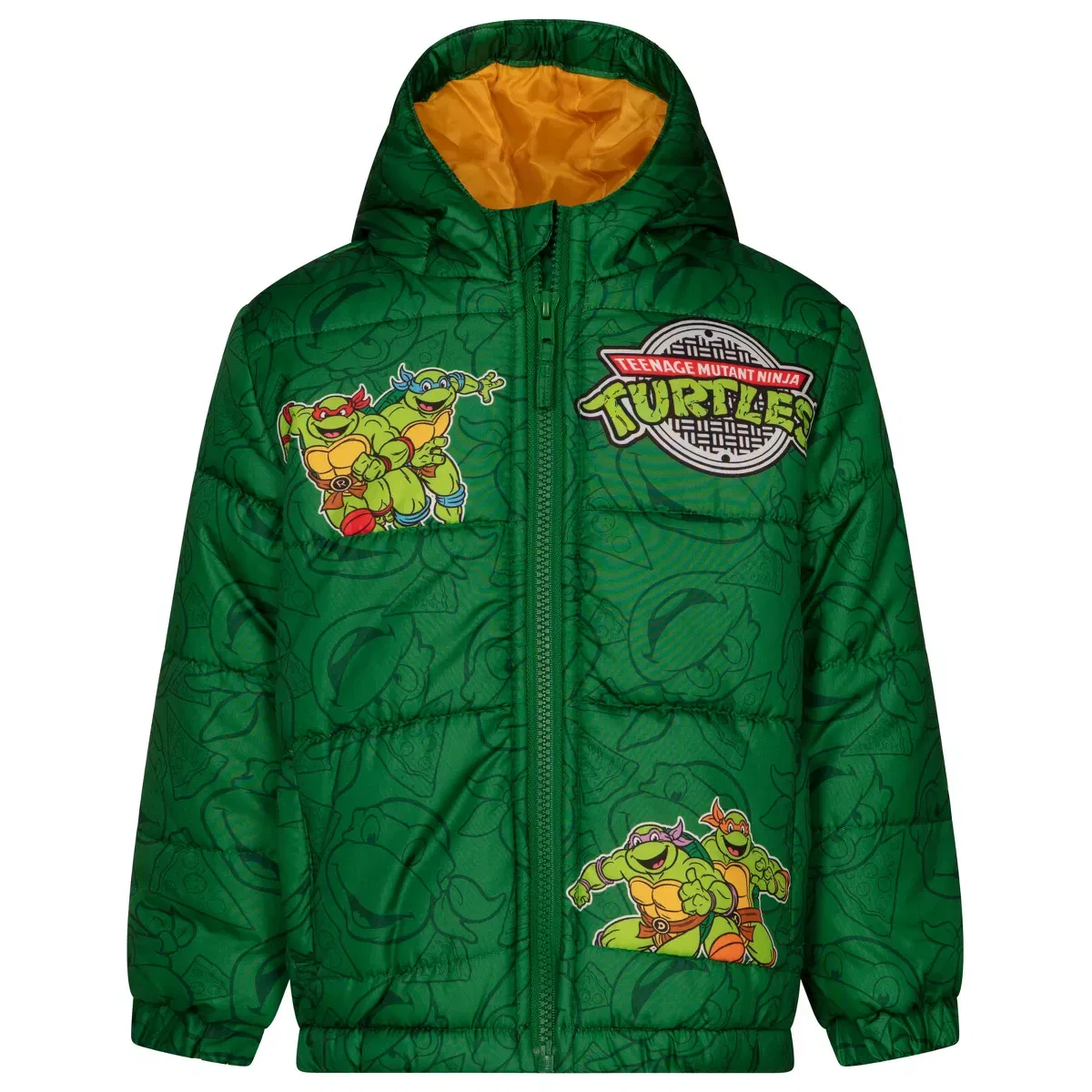 Детское пальто-пуховик с принтом Teenage Mutant Ninja Turtles Teenage Mutant Ninja Turtles, Green