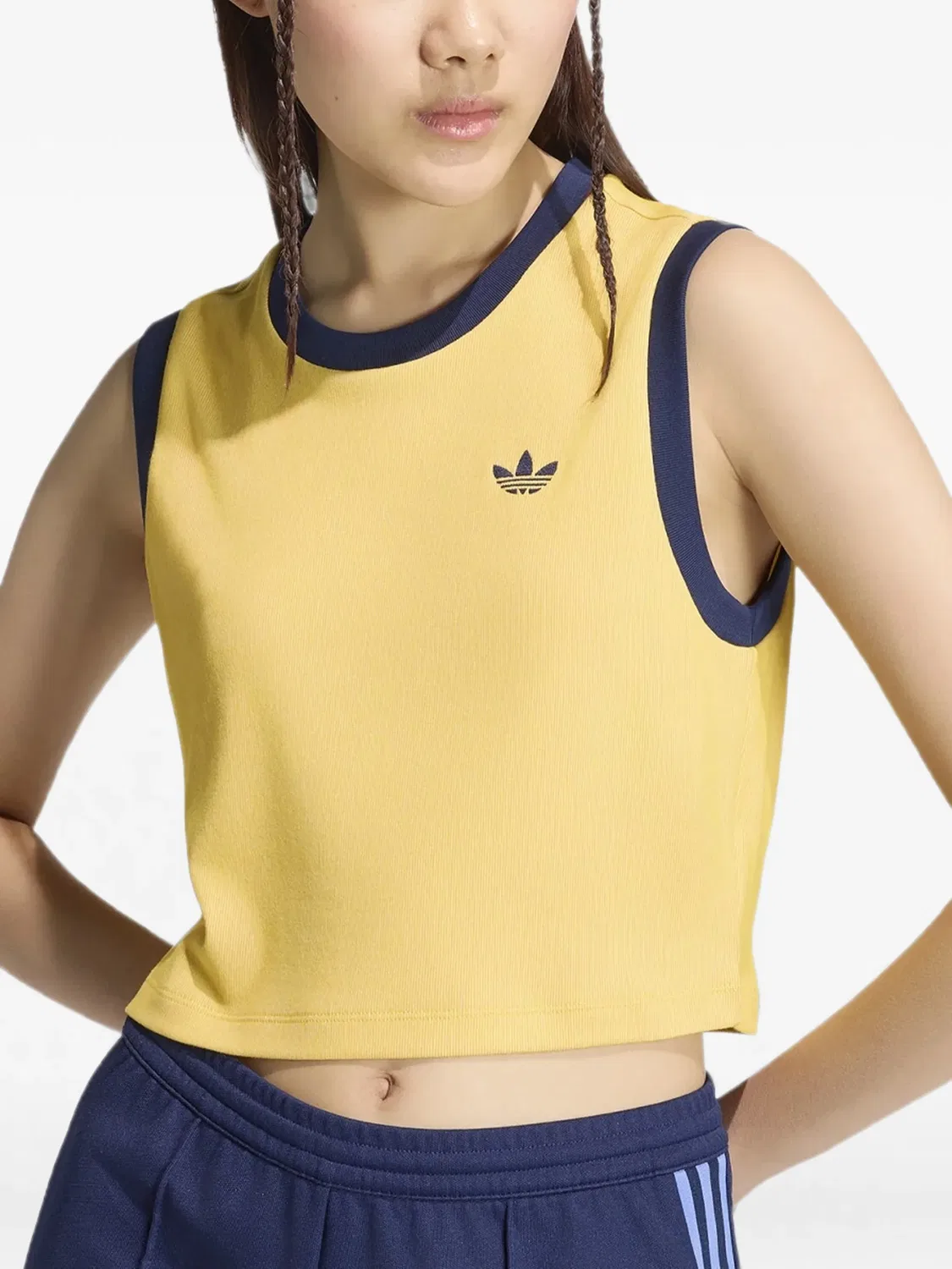 Топ Heather без рукавов Adidas, желтый — фото 3