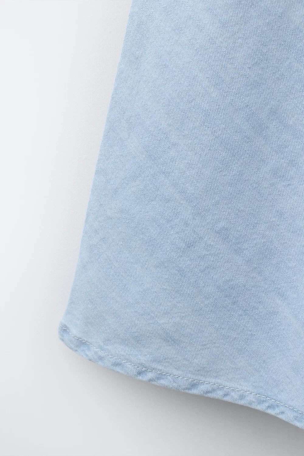 Струящаяся юбка миди, украшенная заклепками ZARA, Light Blue — фото 4