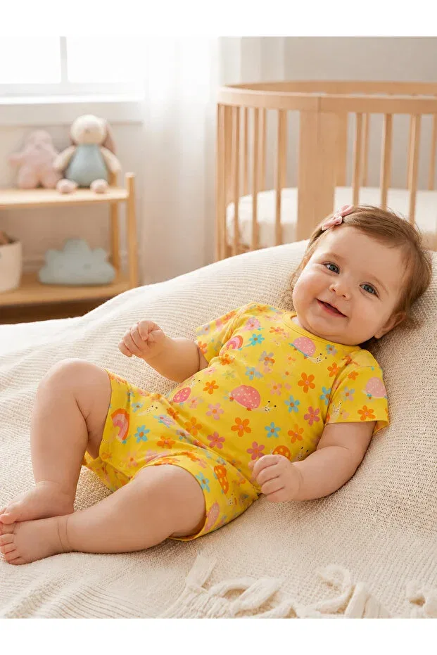 Детский комбинезон для девочек с принтом Basics For My Baby, Dark Yellow