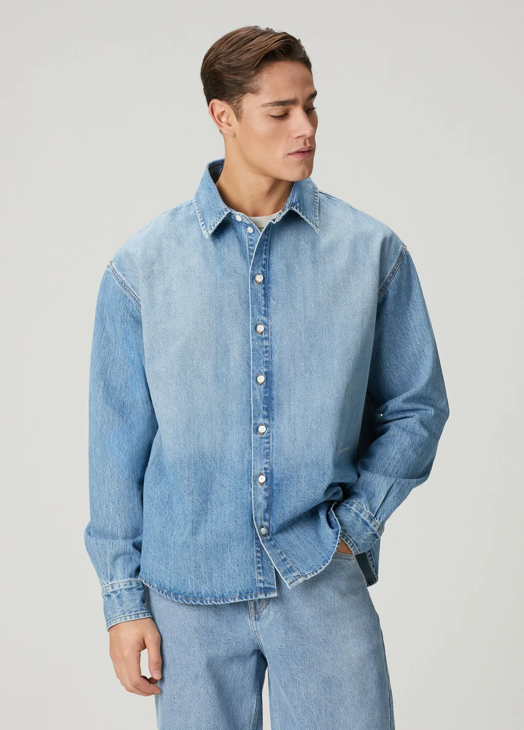 Джинсовая рубашка Simon Jacquemus, blue