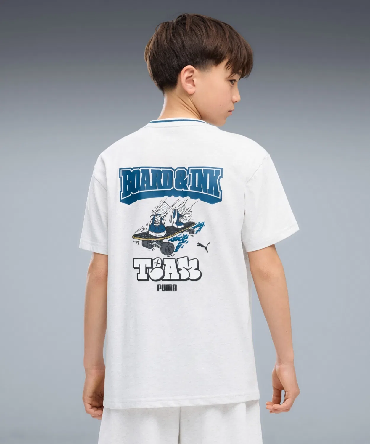 Детская футболка с принтом Mid90s Relaxed Tee PUMA, Белый