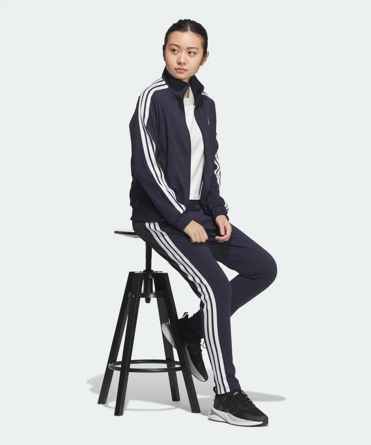 Женский лонгслив с принтом Adidas, Blue — фото 3