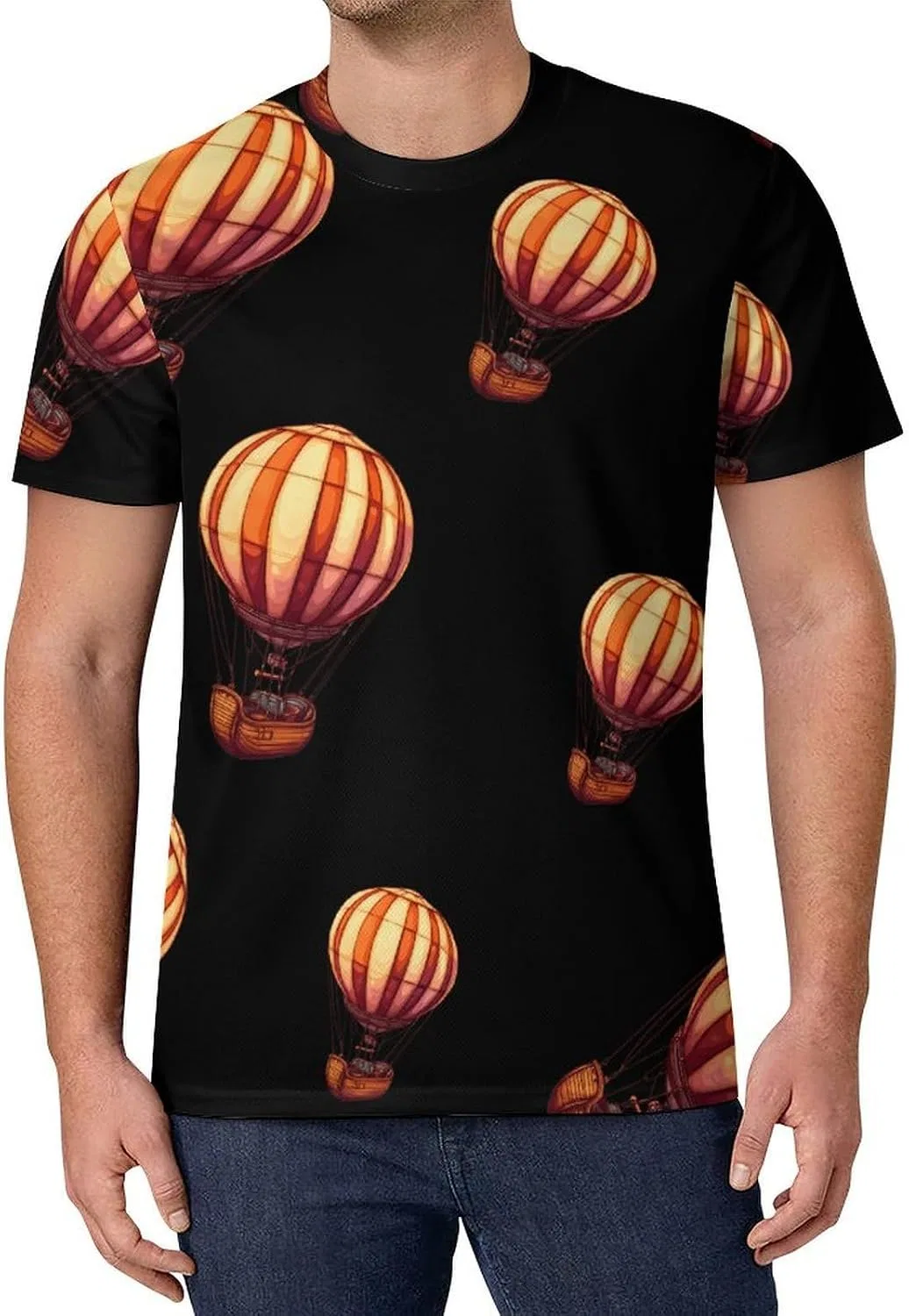 Мужская футболка с принтом Hot Air Balloon