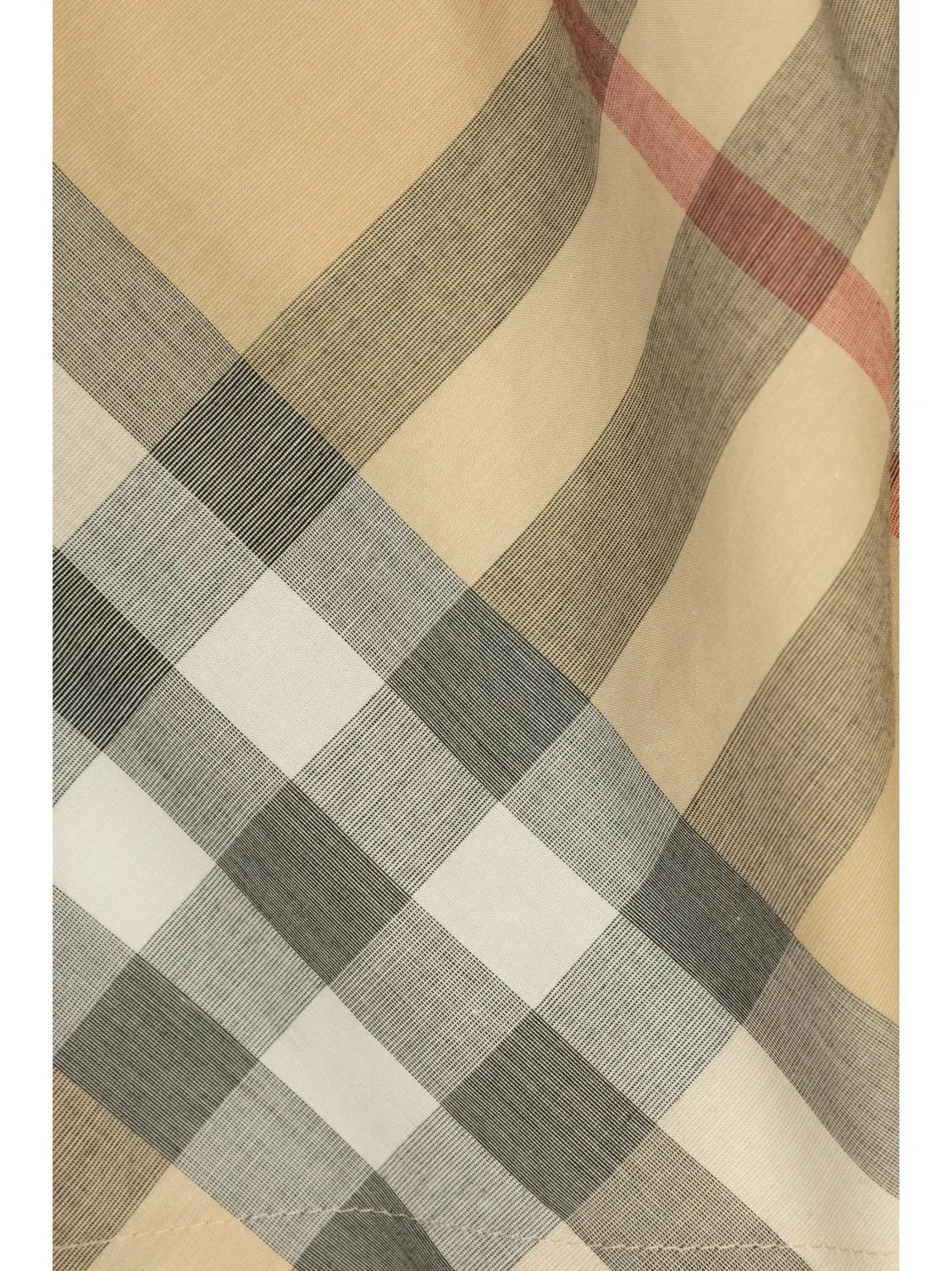 Платье в винтажную клетку Burberry, нейтральные — фото 2