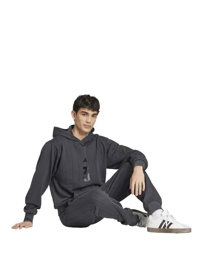 Штаны спортивные с мягкой футерной тканью Seasonal essentials us sport Adidas, серый — фото 4
