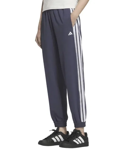 Женские спортивные брюки с зауженным низом, модель Adidas, Navy
