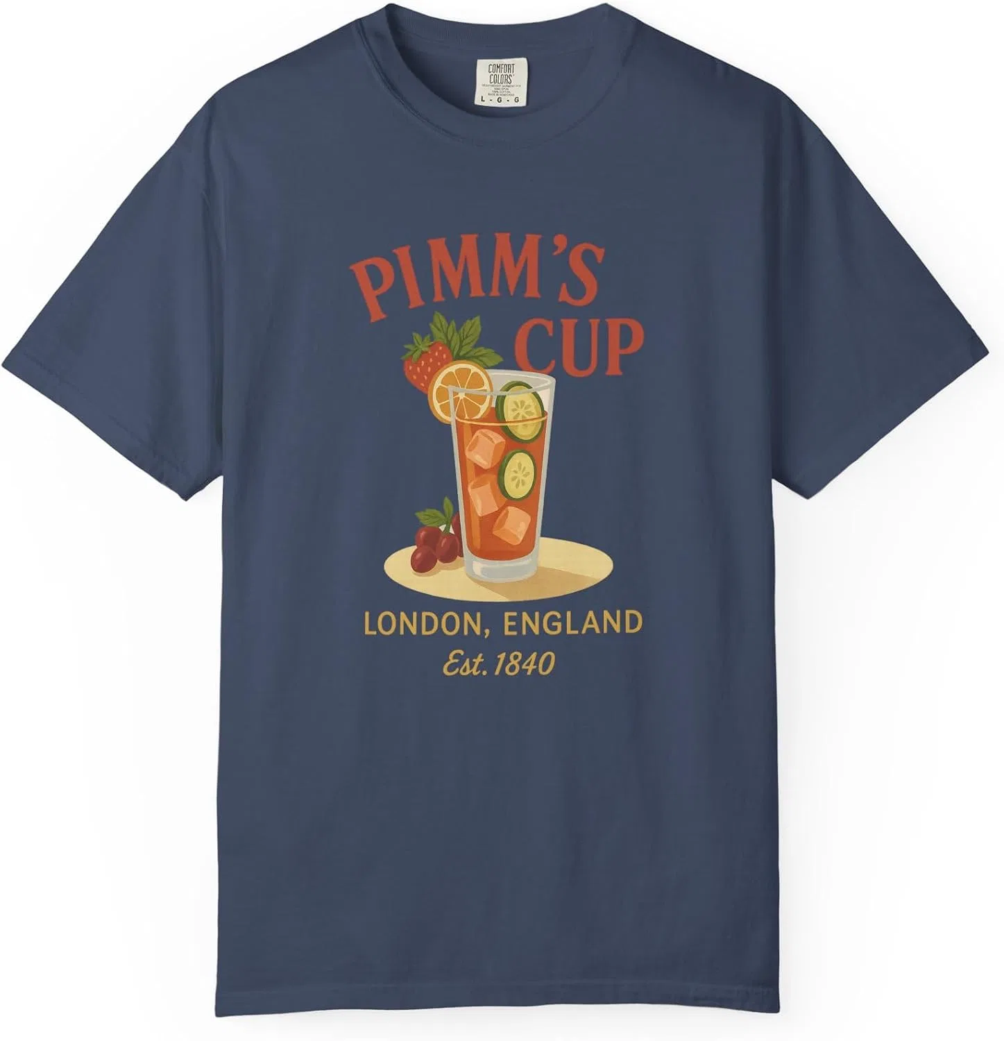 Футболка с принтом Pimm's Cup Comfort Colors 1717, Midnight