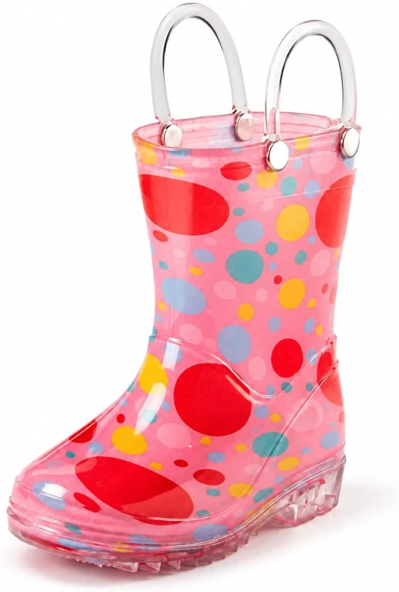 Детские дождевые сапоги с принтом Puddle Play, Girls Bubble Polka Dots