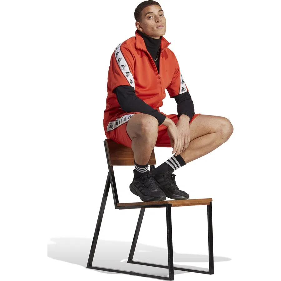Свитшот с капюшоном красный adidas, Красный