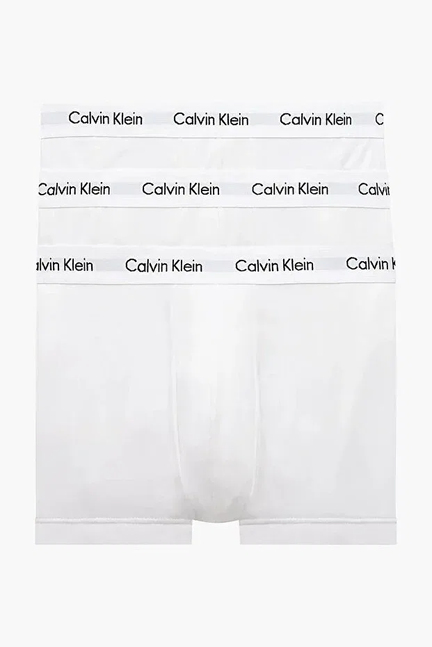Мужское белье хлопковое комплект 3 шт Calvin Klein, White Camoscio