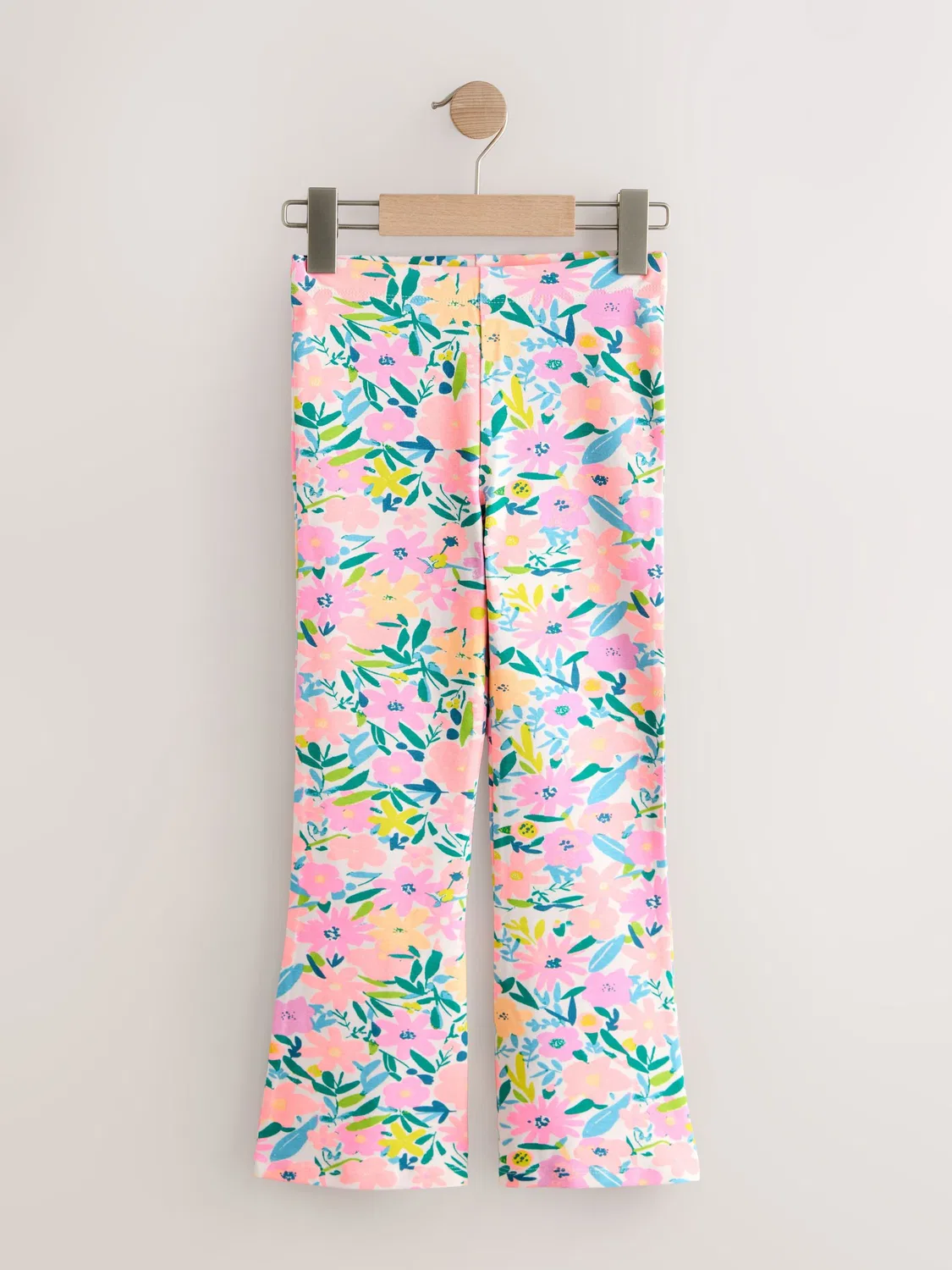 Леггинсы расклешенные, набор 4 шт Next, Navy Blue/Pink Floral — фото 4
