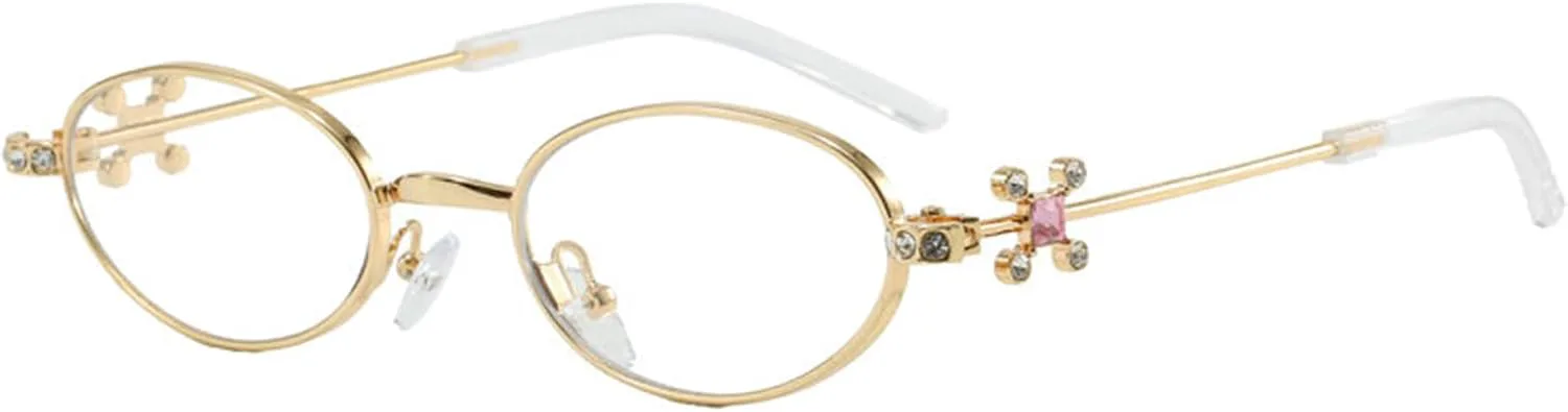 

Солнцезащитные очки Willochra в маленькой оправе овальной формы для женщин, с кристаллами, модные бриллиантовые очки 2025 года, ретро-очки с блестками, C7