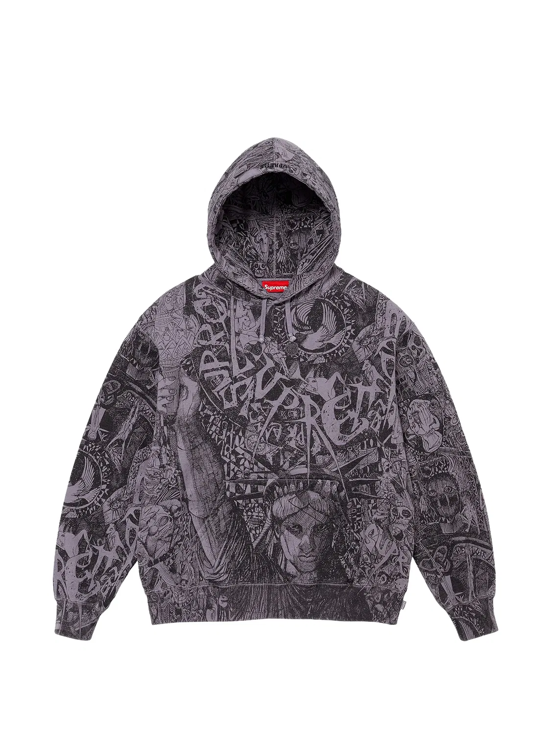 Худи с принтом Liberty Supreme, фиолетовый