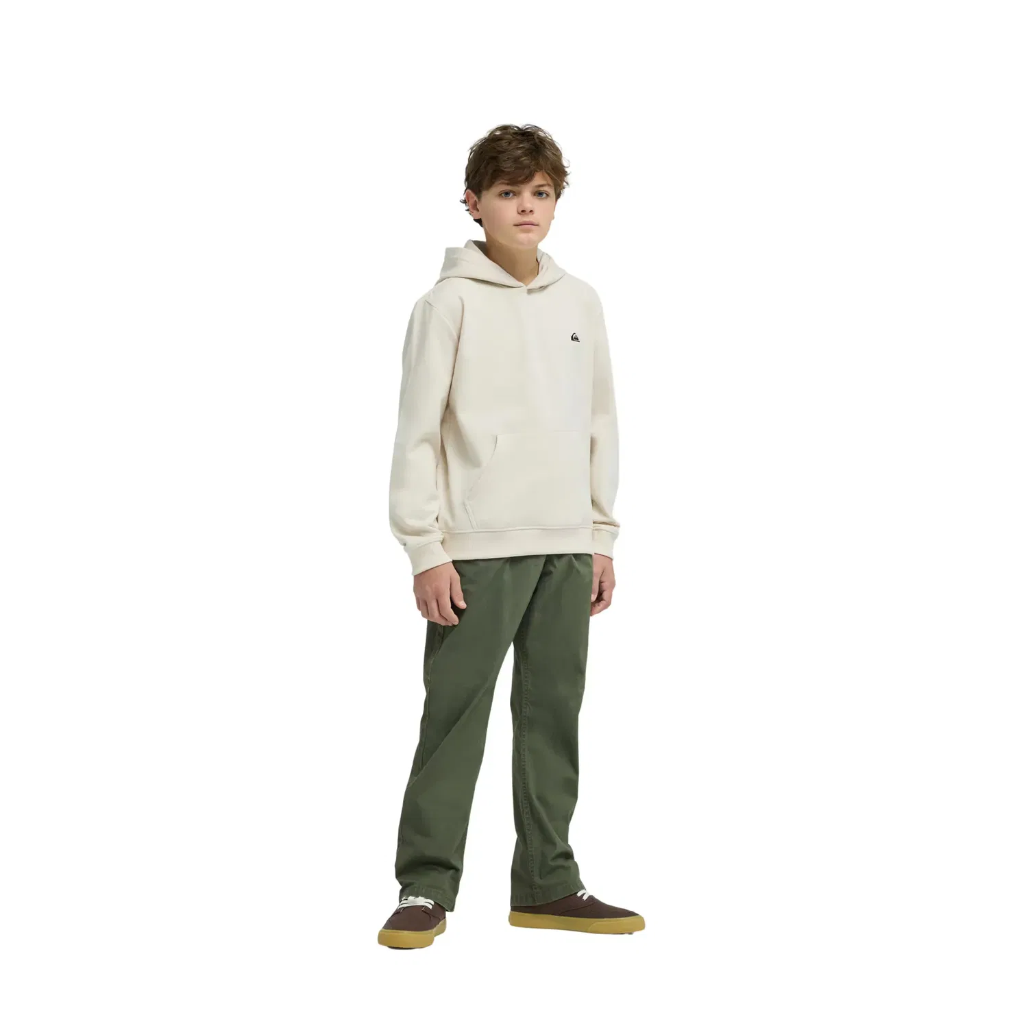 Детская худи для мальчиков хлопковая Basic Quiksilver, Blanco — фото 4