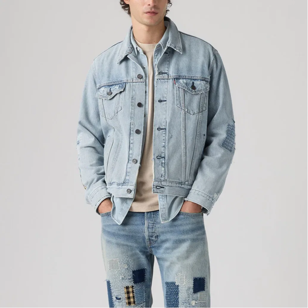 Детская джинсовая куртка Levis, Light Blue — фото 4
