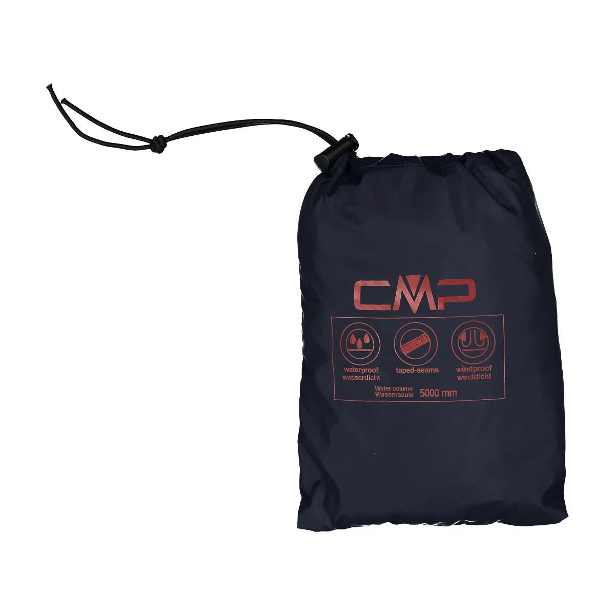 Детская дождевая куртка для мальчиков с капюшоном Kid Jacket Fix Hood Cmp, Konigsblau Schwarz — фото 4