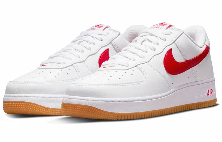 Кроссовки Nike Air Force 1 '07 Low Retro, белый/красный — фото 3
