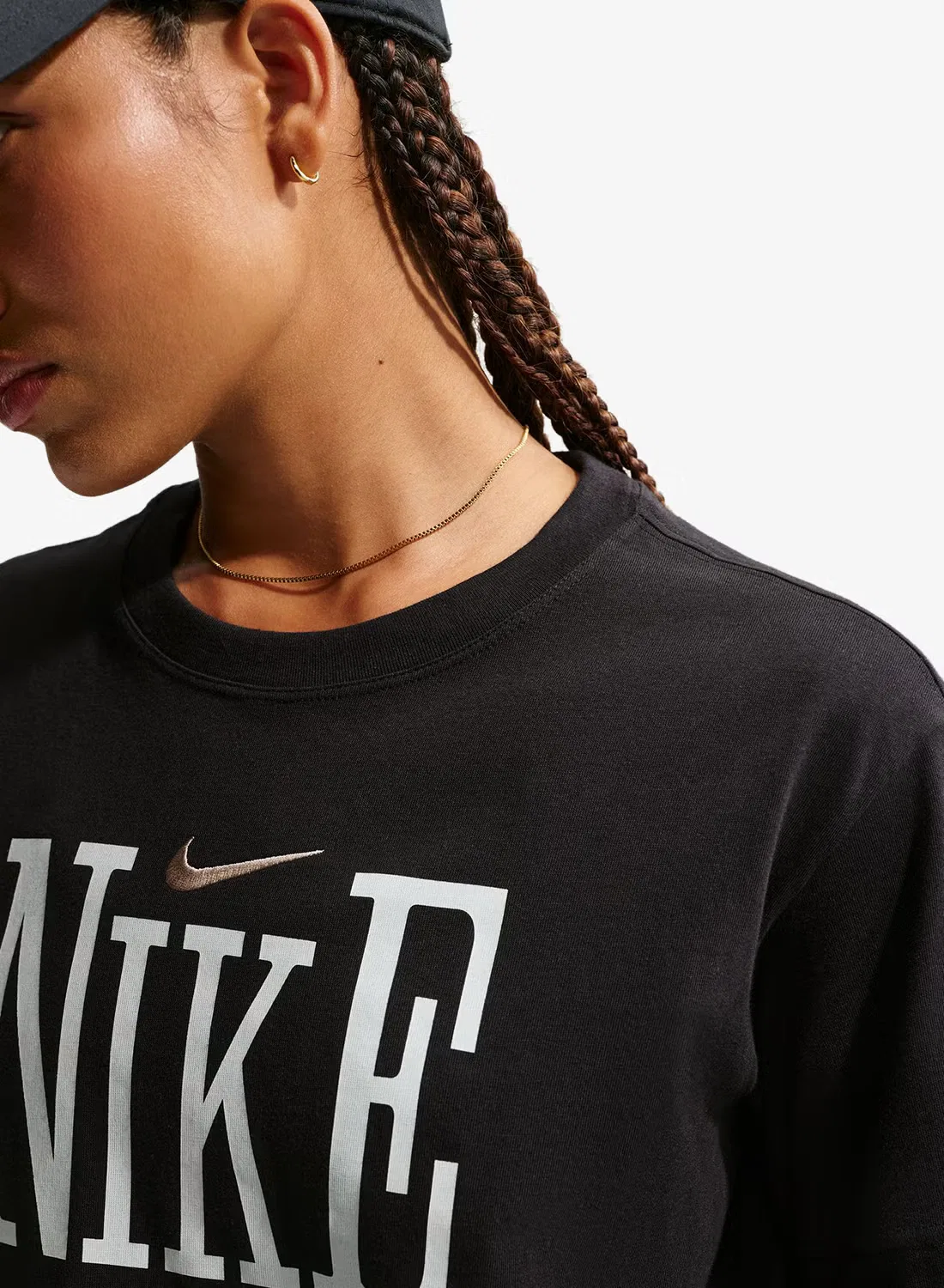 Футболка с принтом Nike NSW Classic Boyfriend, черный — фото 3