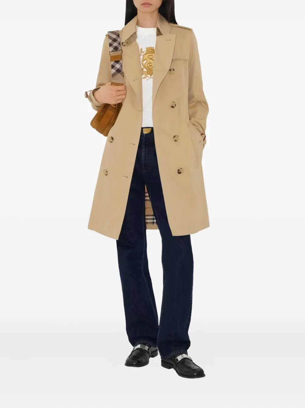 Тренчкот Burberry, женский, нейтральный, хлопок/вискоза — фото 2