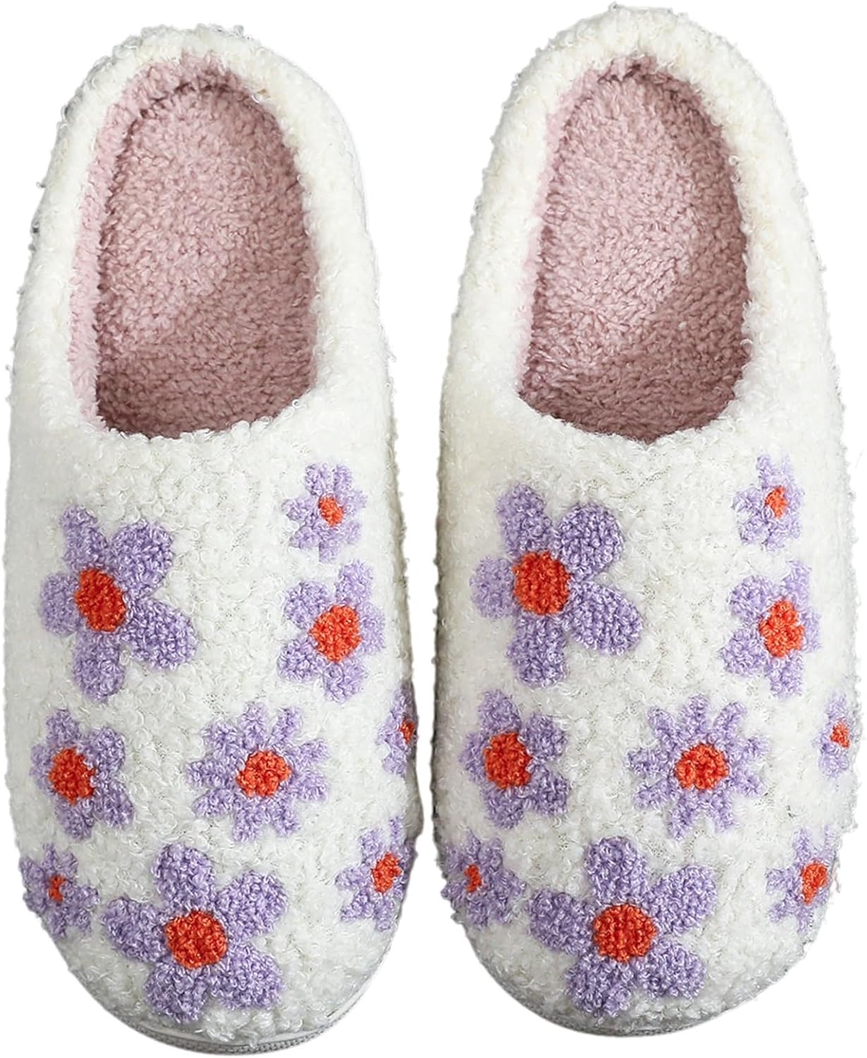 

Женские и мужские тапочки NMHOO с растительными, животными и фруктовыми принтами, ретро, уютные, пушистые, с вышивкой, с утепленной подошвой из памяти формы, для дома и улицы, фиолетовый