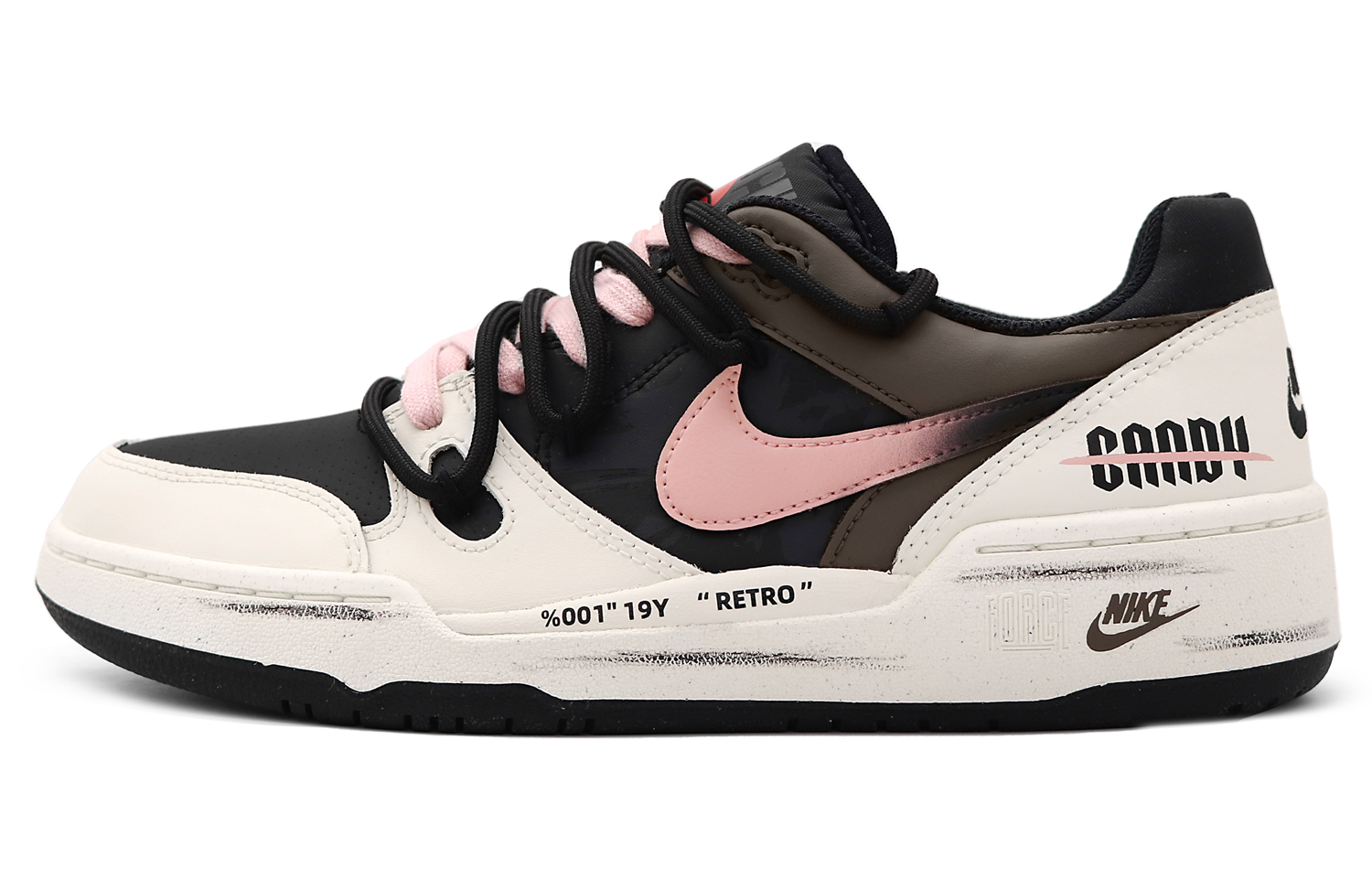 

Nike Кроссовки для скейтбординга Full Force Low SZH Zero Edge, износостойкие, низкие, мужские, черные, коричневые, розовые