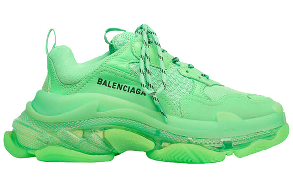 Кроссовки triple s clear sole trainer 'neon green' Balenciaga, зеленый — фото 2