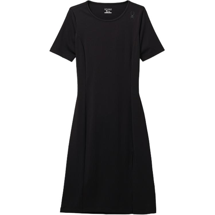 

SPYDER Женское черное платье с коротким рукавом