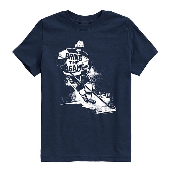 

Футболка с принтом Boys 8-20 hockey bring the game Licensed Character, Navy