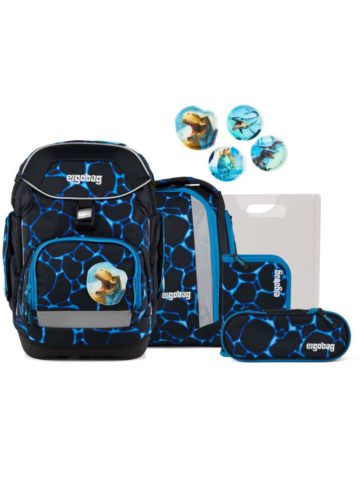 

Ergobag Набор школьных рюкзаков, 6 предметов, Bärassic Garden, синий