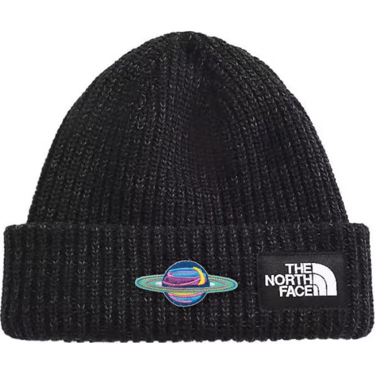 

THE NORTH FACE Хлопковая вязаная шапка унисекс черная, One Size Black Logo