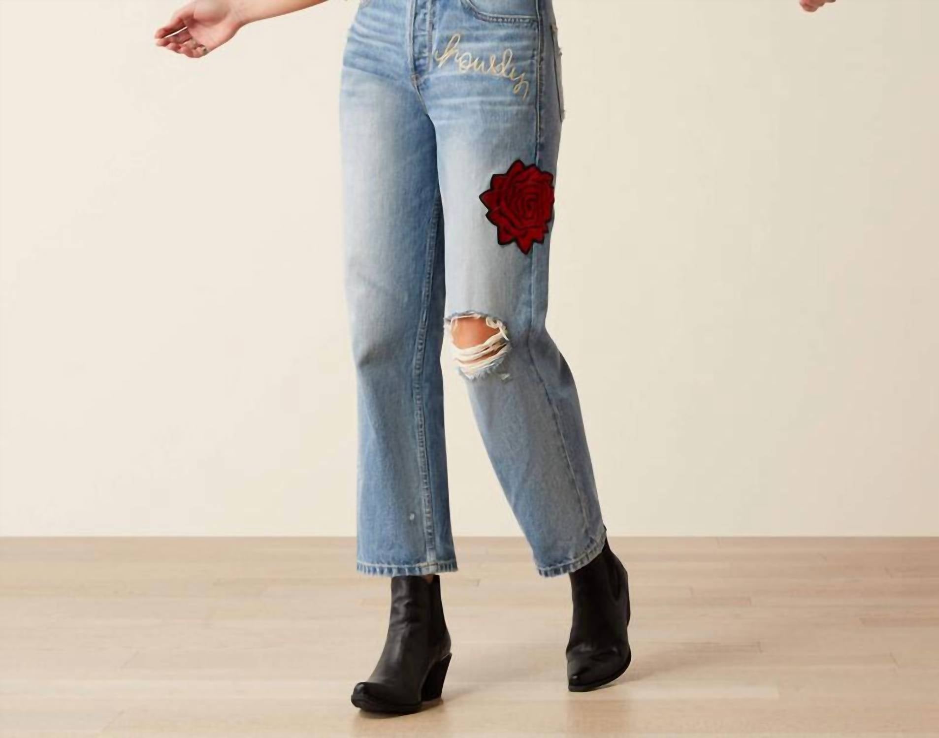 

Джинсы Rodeo Quincy Tomboy из денима средней толщины ARIAT, цвет medium denim
