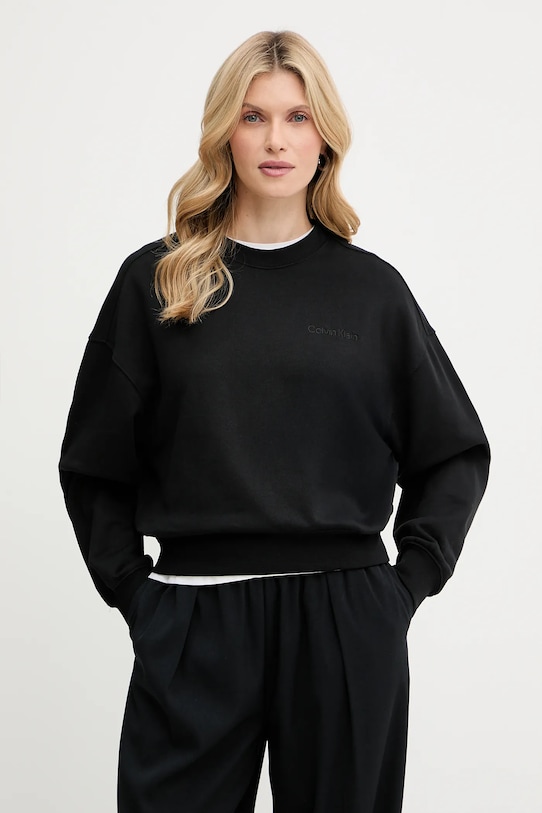 

Хлопковая толстовка Calvin Klein, черный